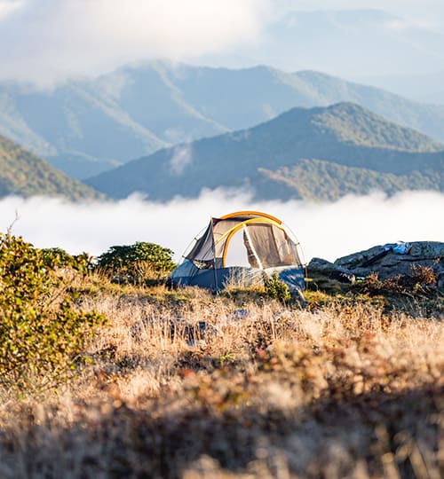 Home Outdoor shell jackets at a campsite